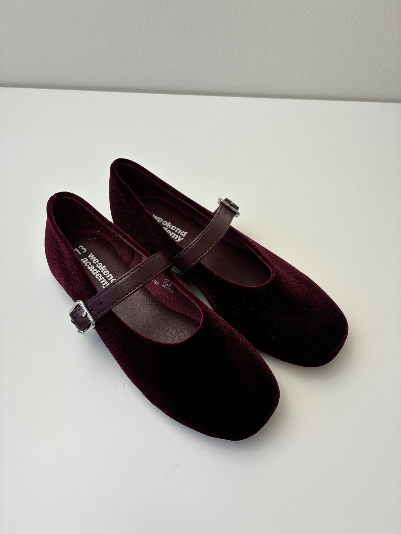 Weekend Academy Shoes - Red Velvet Mary Jane | size Shoe 13