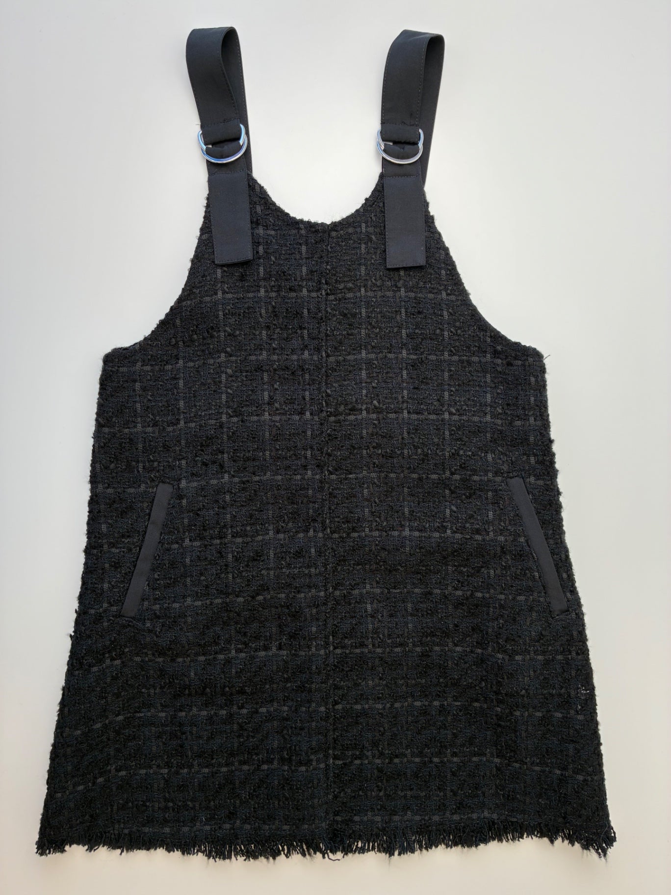 Zara Dress - Black Tweed Pinafore | size 7