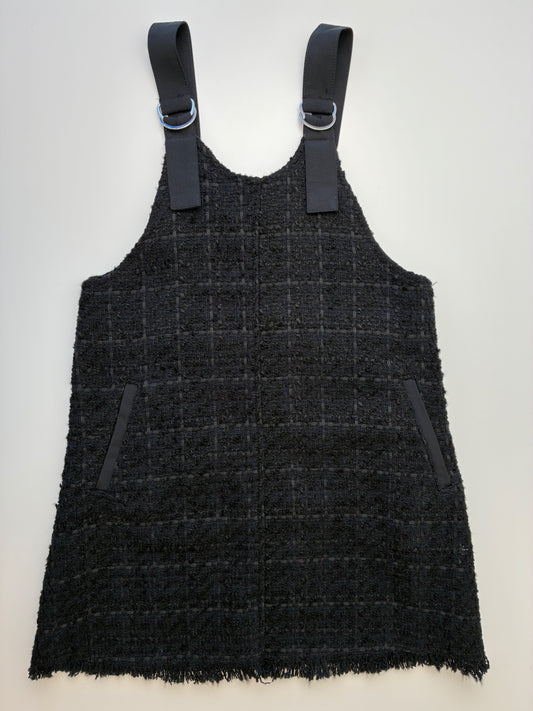 Zara Dress - Black Tweed Pinafore | size 7