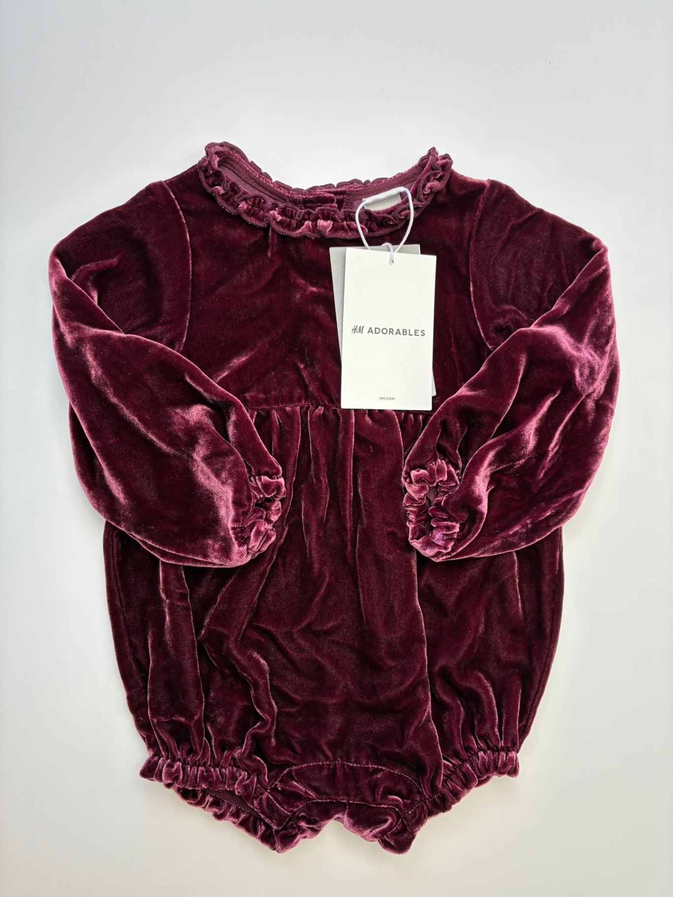 H&M Onesie - Red Velvet Romper | size 4 - 6 Months