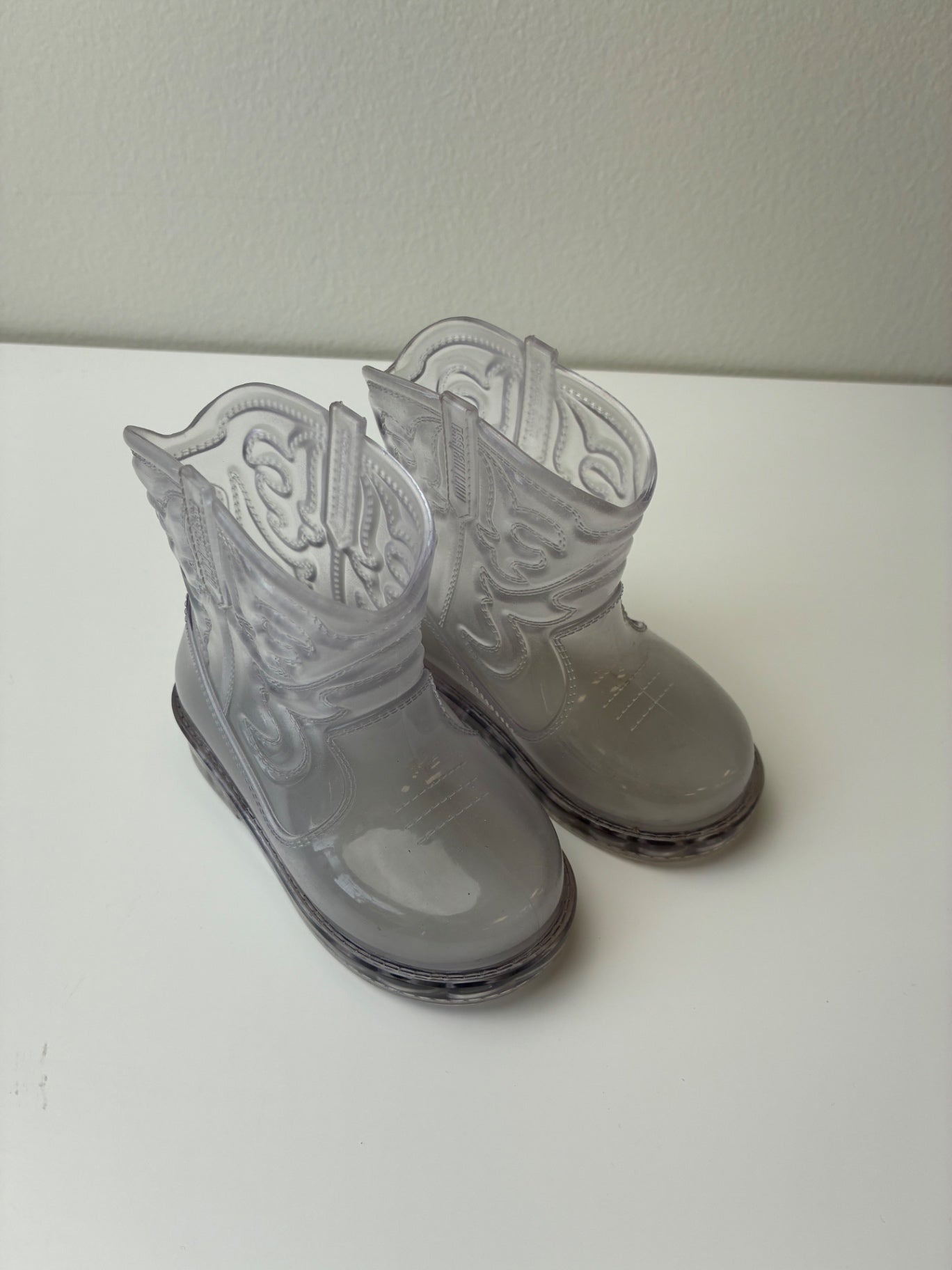 Mini Melissa Shoes - Clear Cowboy Rainboots | size Shoe 6