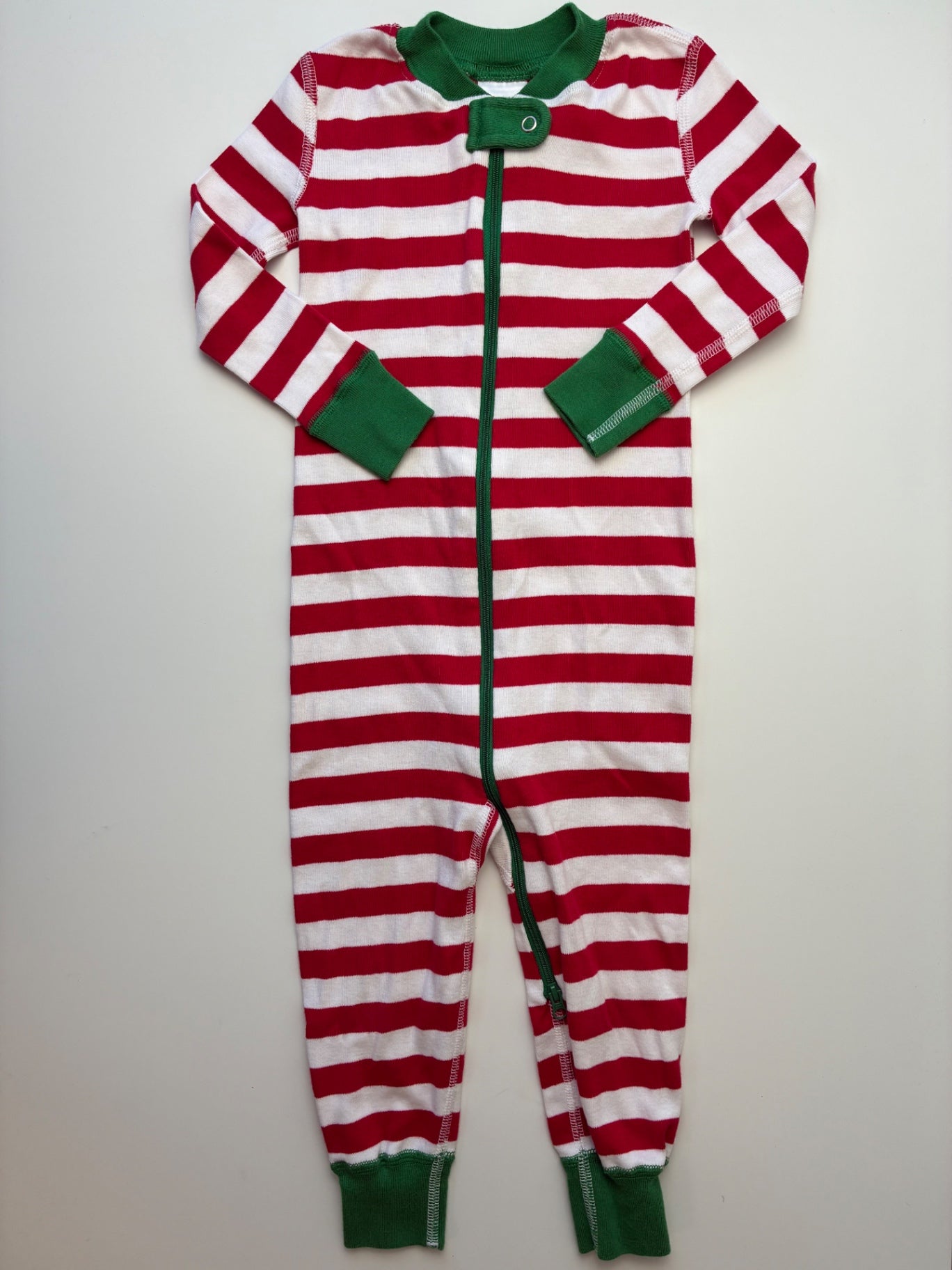 Hanna Andersson Onesie - Red Striped 100% Cotton | size 2T