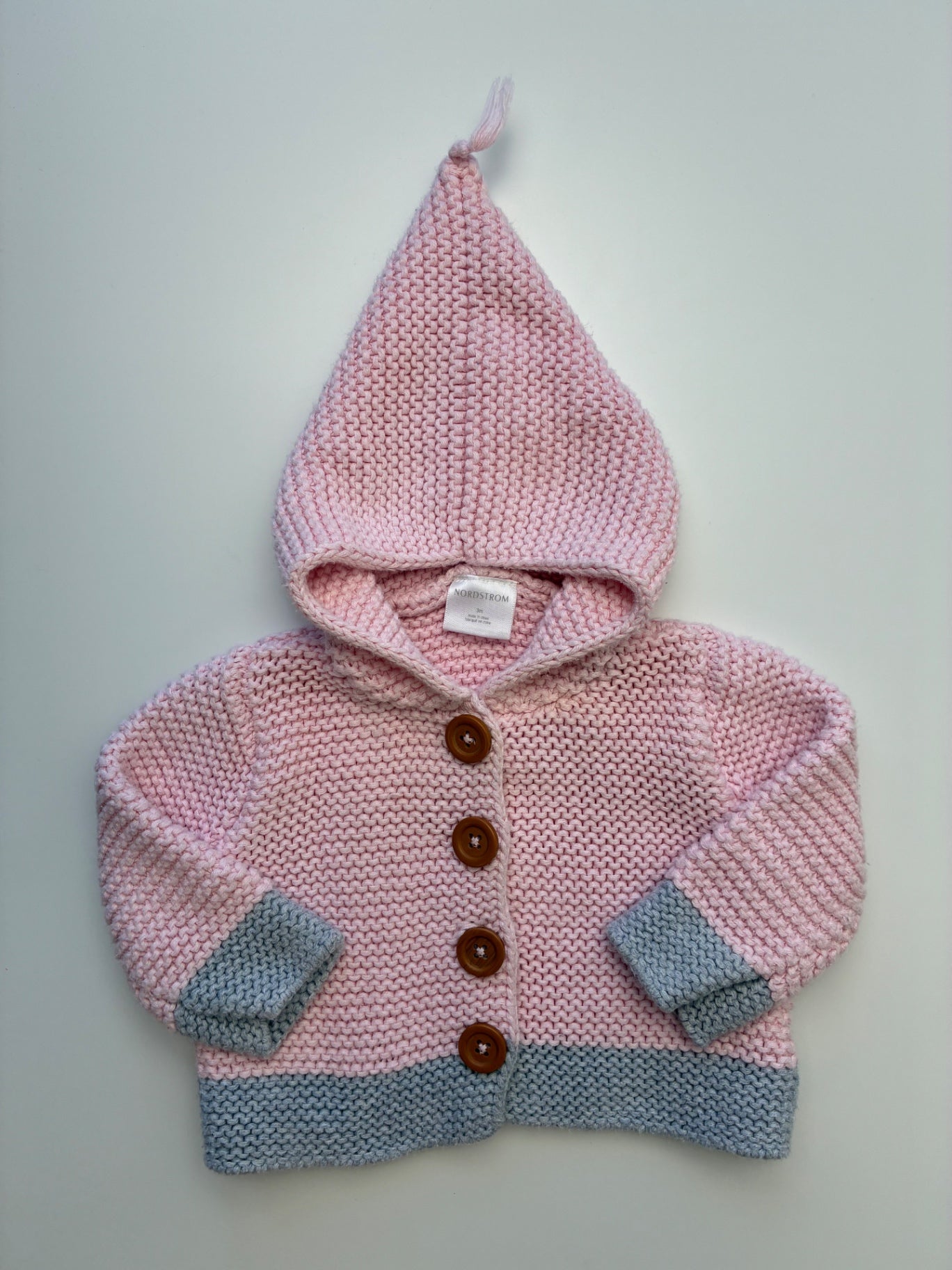 Nordstrom Sweater - Pink Cardigan w/ Hood | size 3 Months