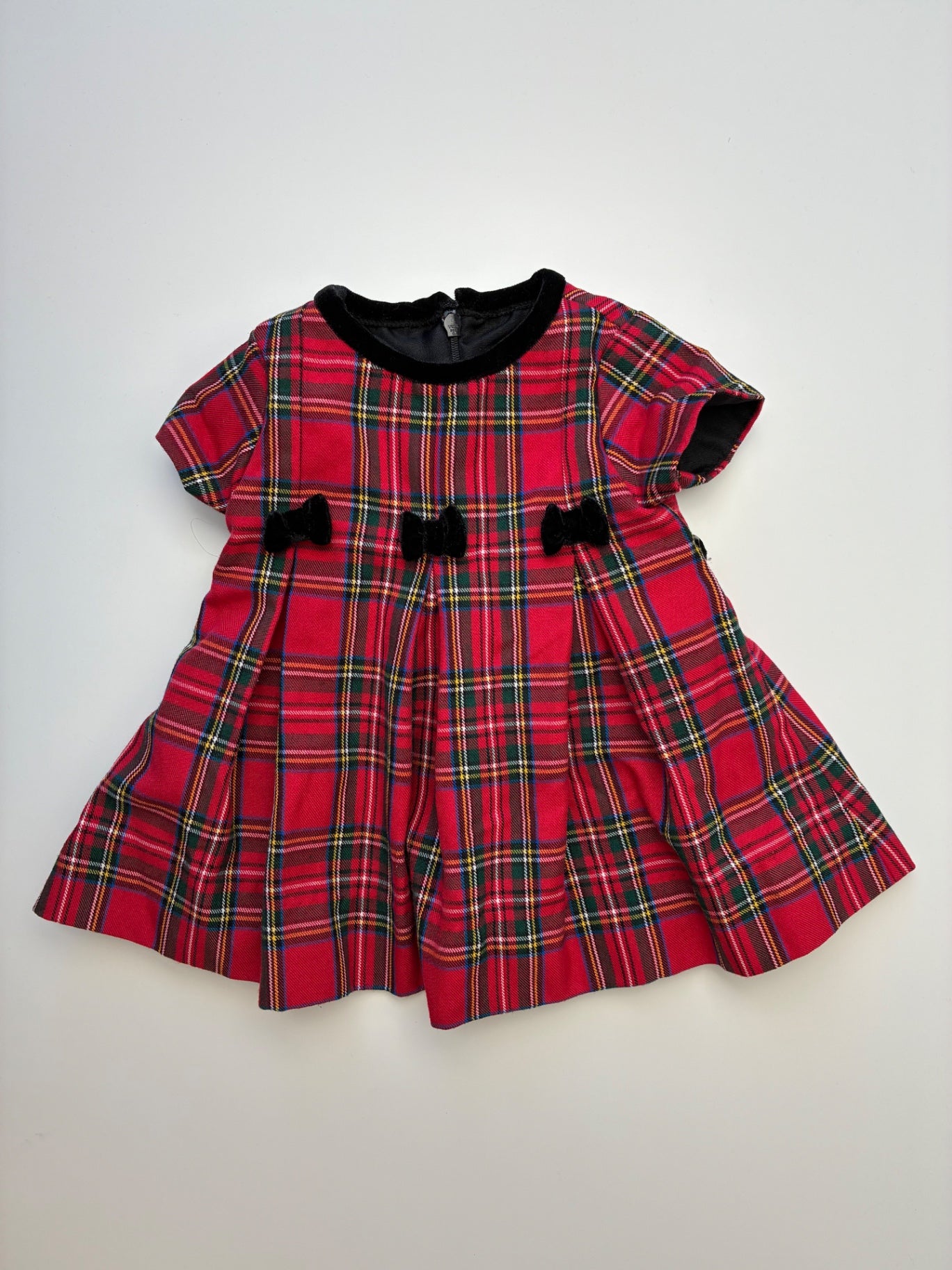 Florence Eiseman Dress - Red Plaid w/ Bows | size 6 Months