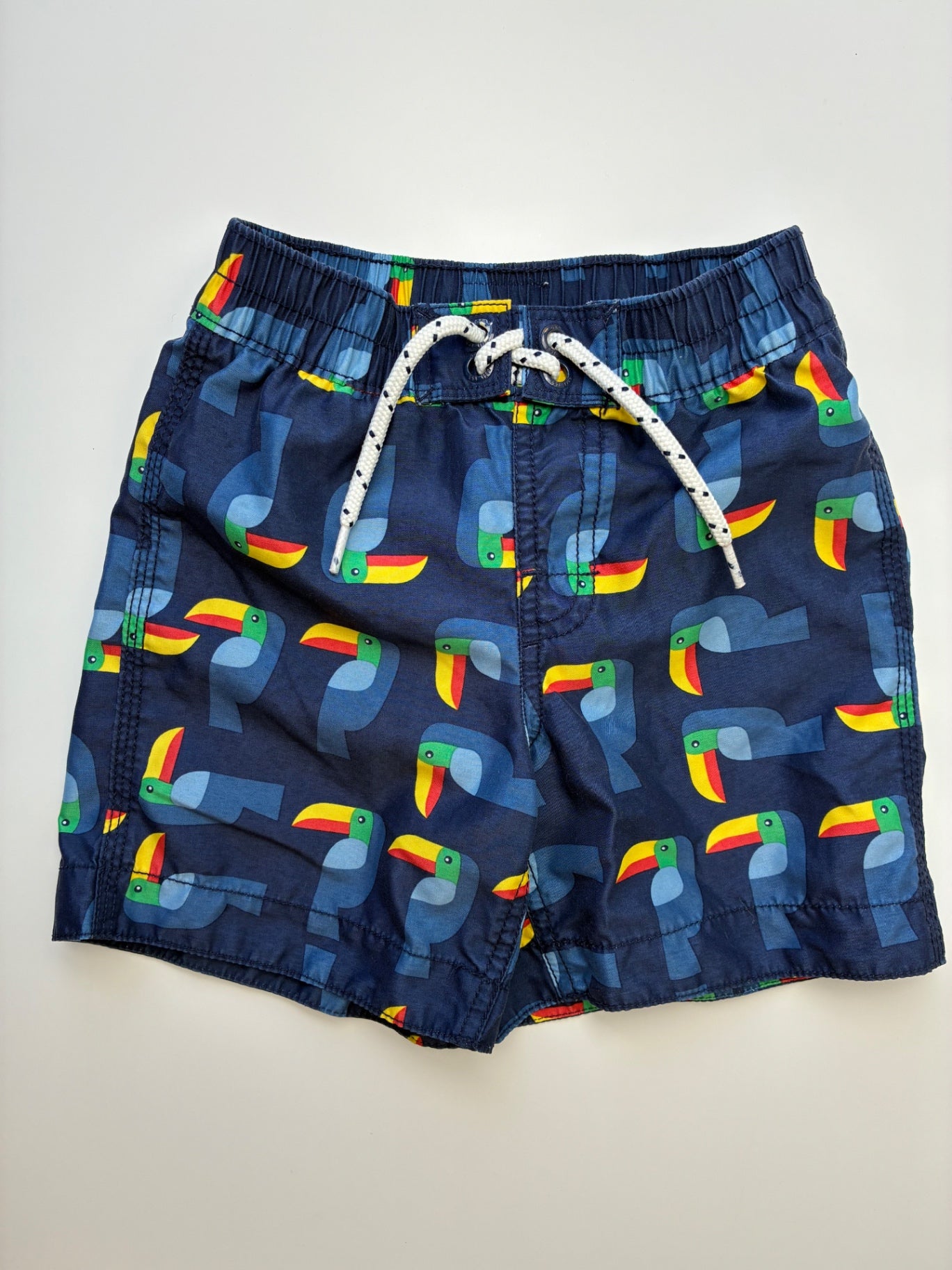 Baby Gap Swimsuit - Navy Blue Toucan Swim Trunks | size 3T