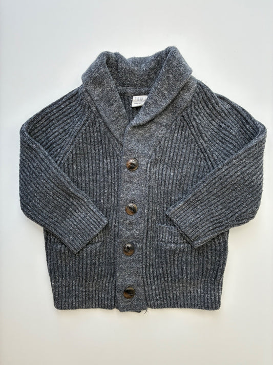 Baby Gap Sweater - Gray Shawl Collar Cardigan | size 18 - 24 Months