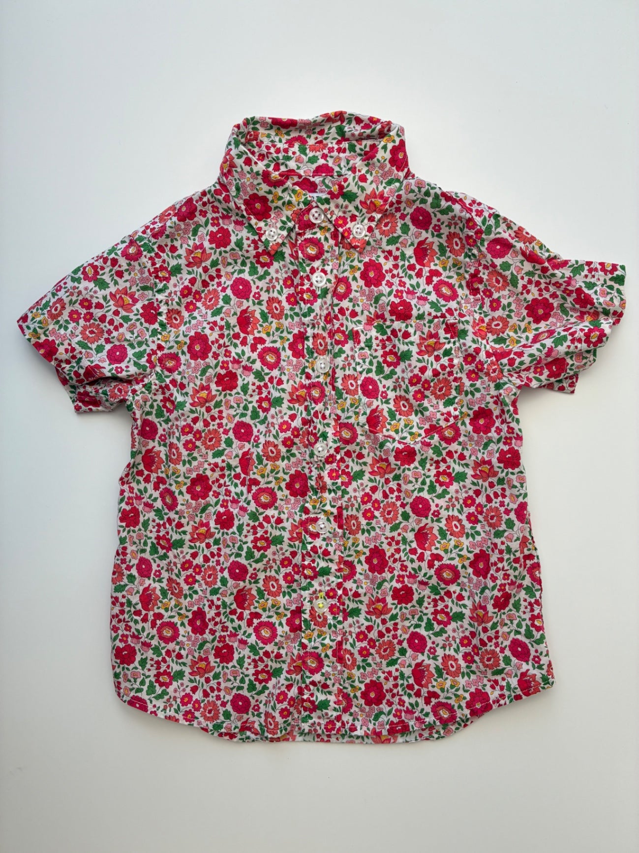 J. Crew Shirt - Pink Liberty Fabric Button Down | size 2T