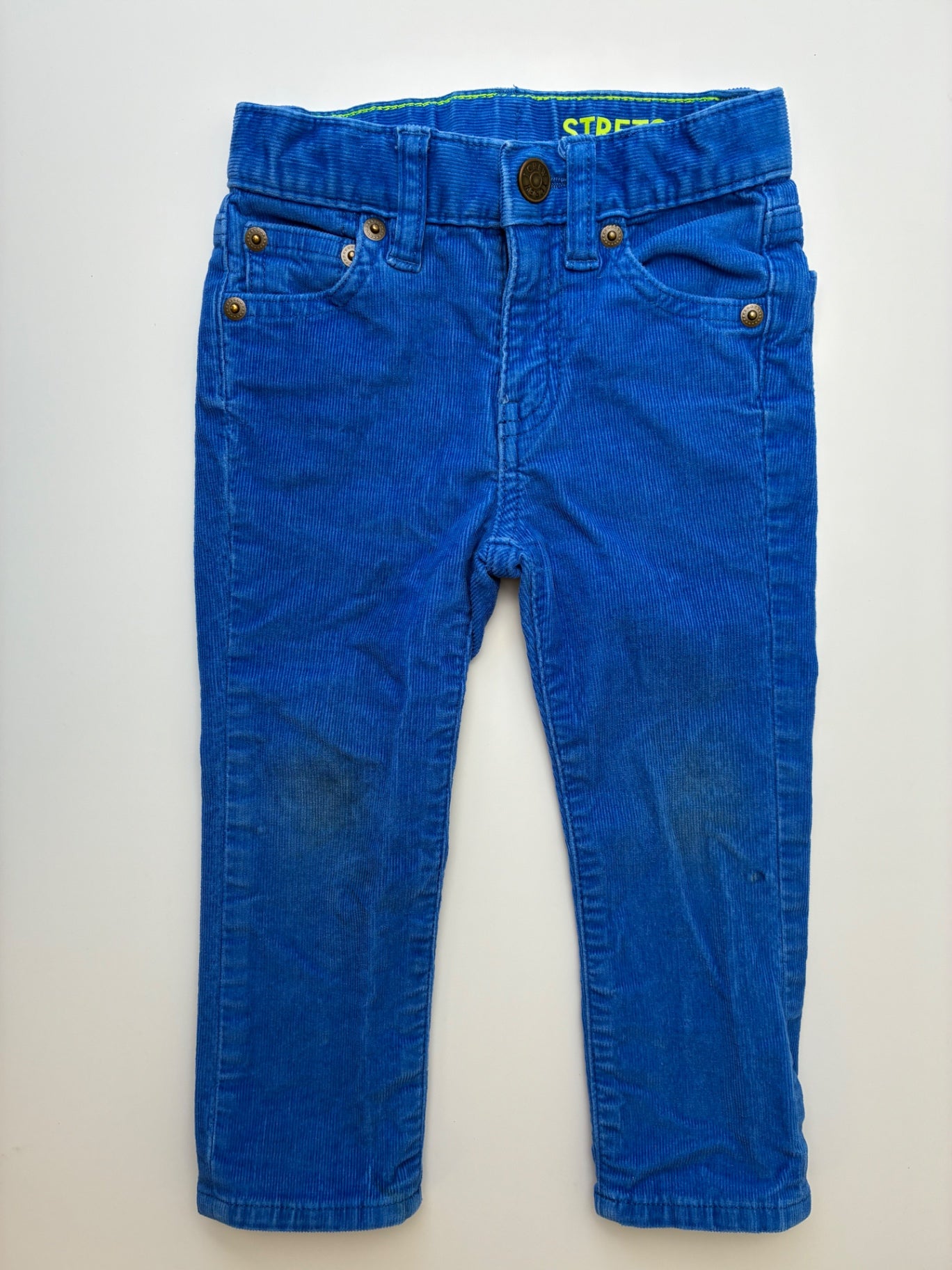 Crewcuts Pants - Blue Straight Fit Stretch Corduroy | size 2T