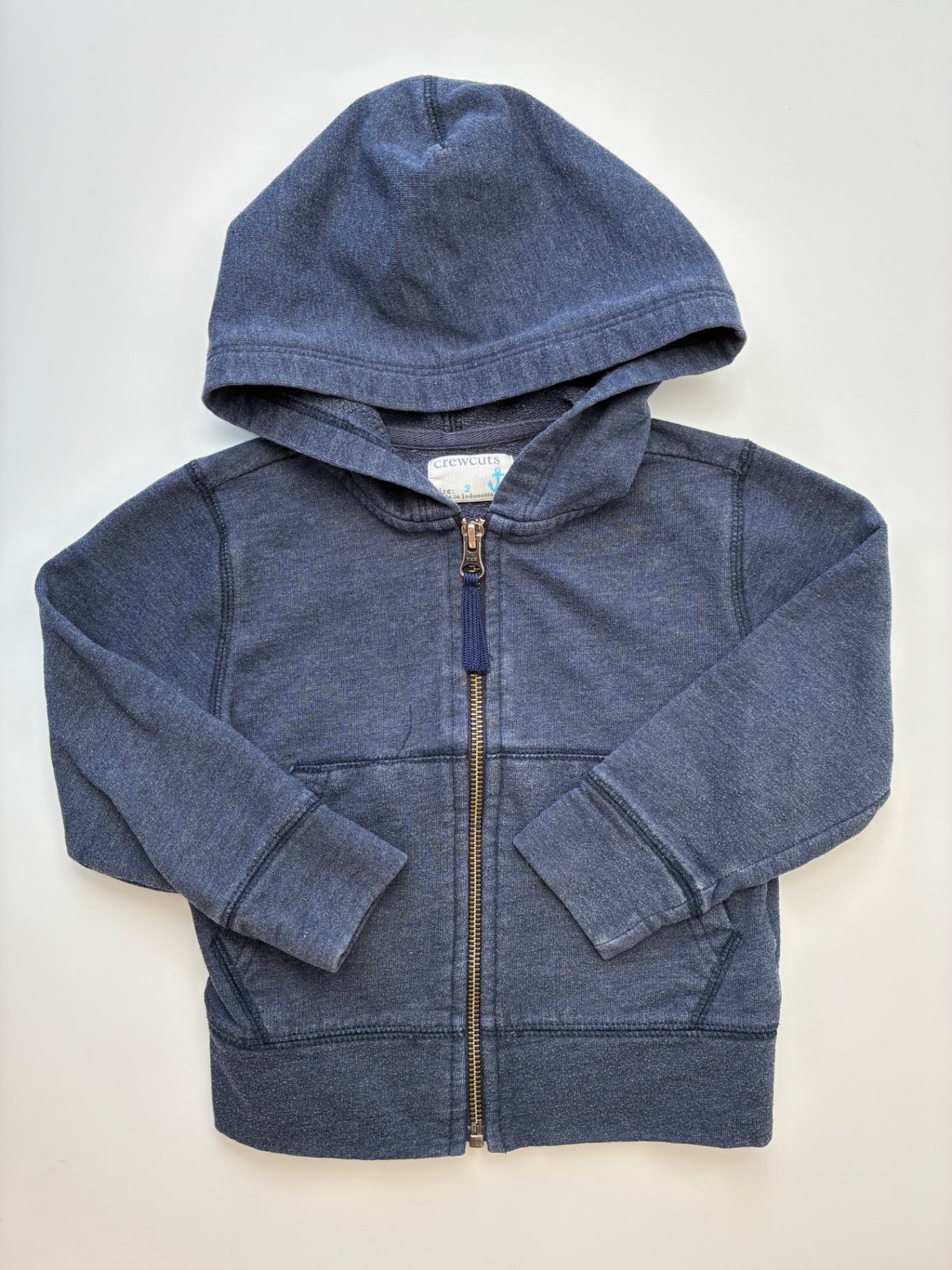 Crewcuts Sweatshirt - Navy Blue Zip Up Hoodie | size 2T