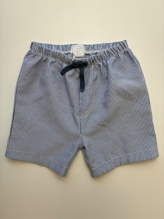 Mudpie Shorts - Blue Seersucker | size 2T/3T