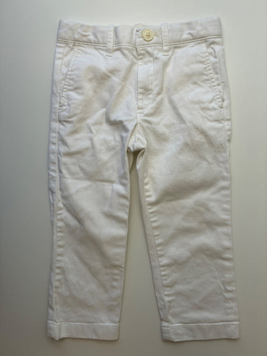 Crewcuts Pants - White Slim Chino | size 3T
