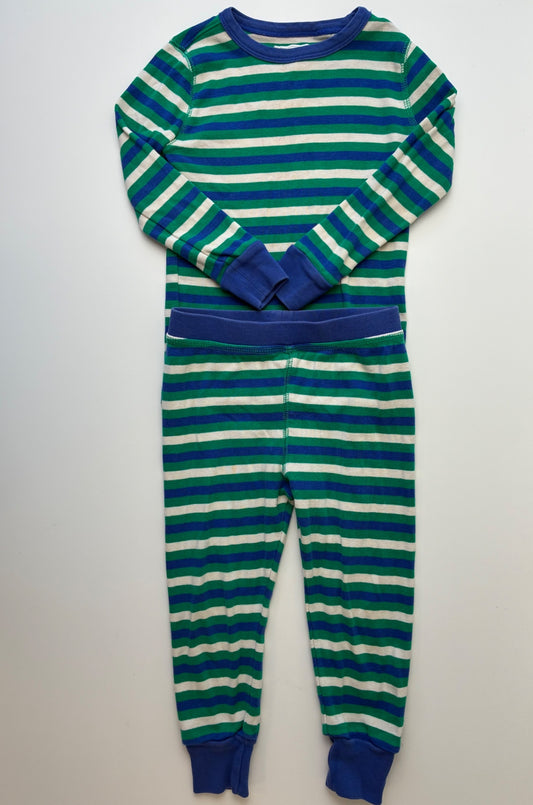 Crewcuts 2 Piece Ensemble - Green Striped Long Pajamas | size 3T