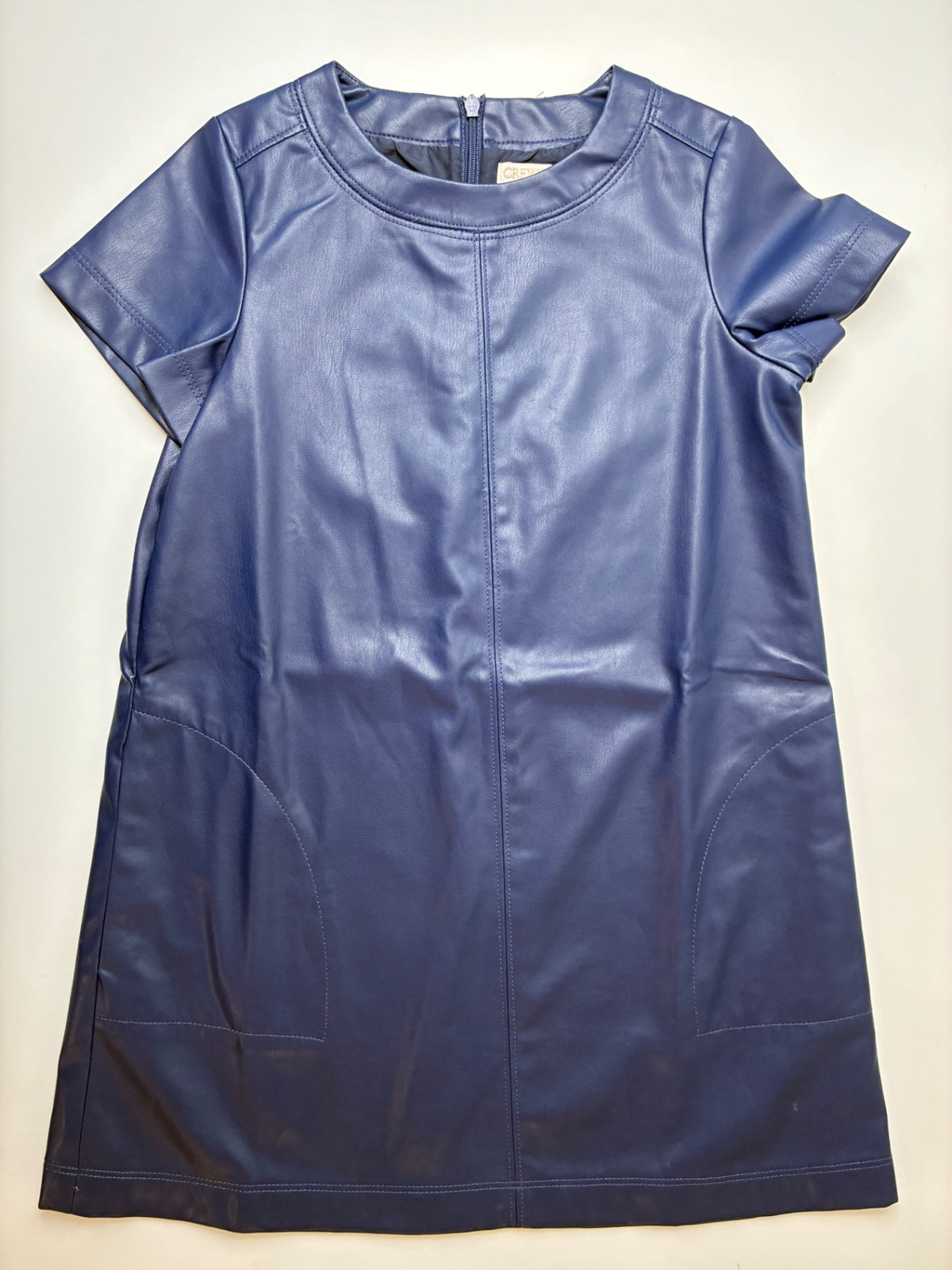 Crewcuts Dress - Navy Blue Faux Leather | size 8