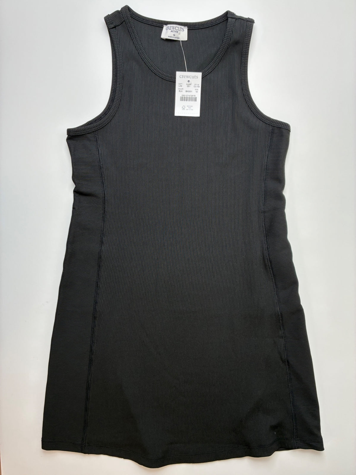 Crewcuts Dress - Black Ribbed Active | size 10