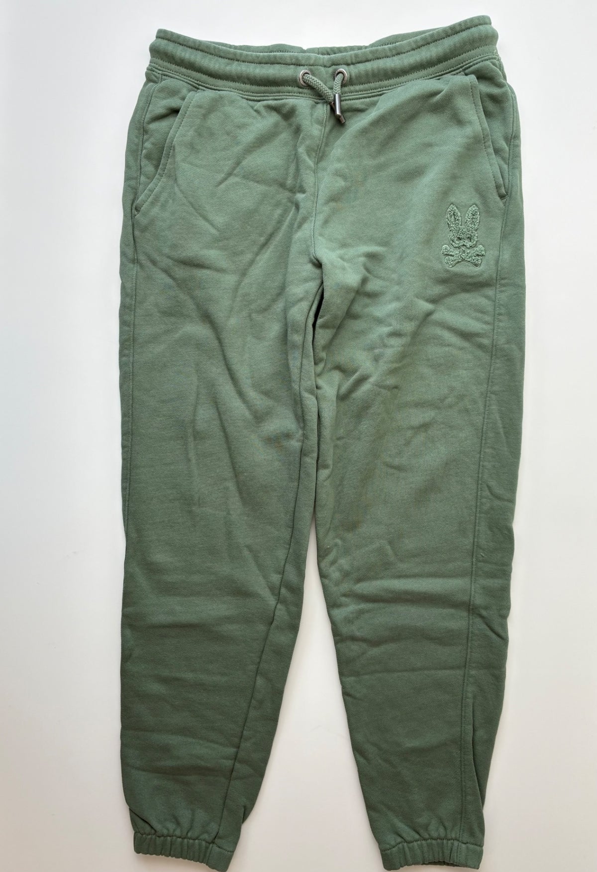 Psycho Bunny Sweatpants - Green 100% Cotton Jogger | size 10/12