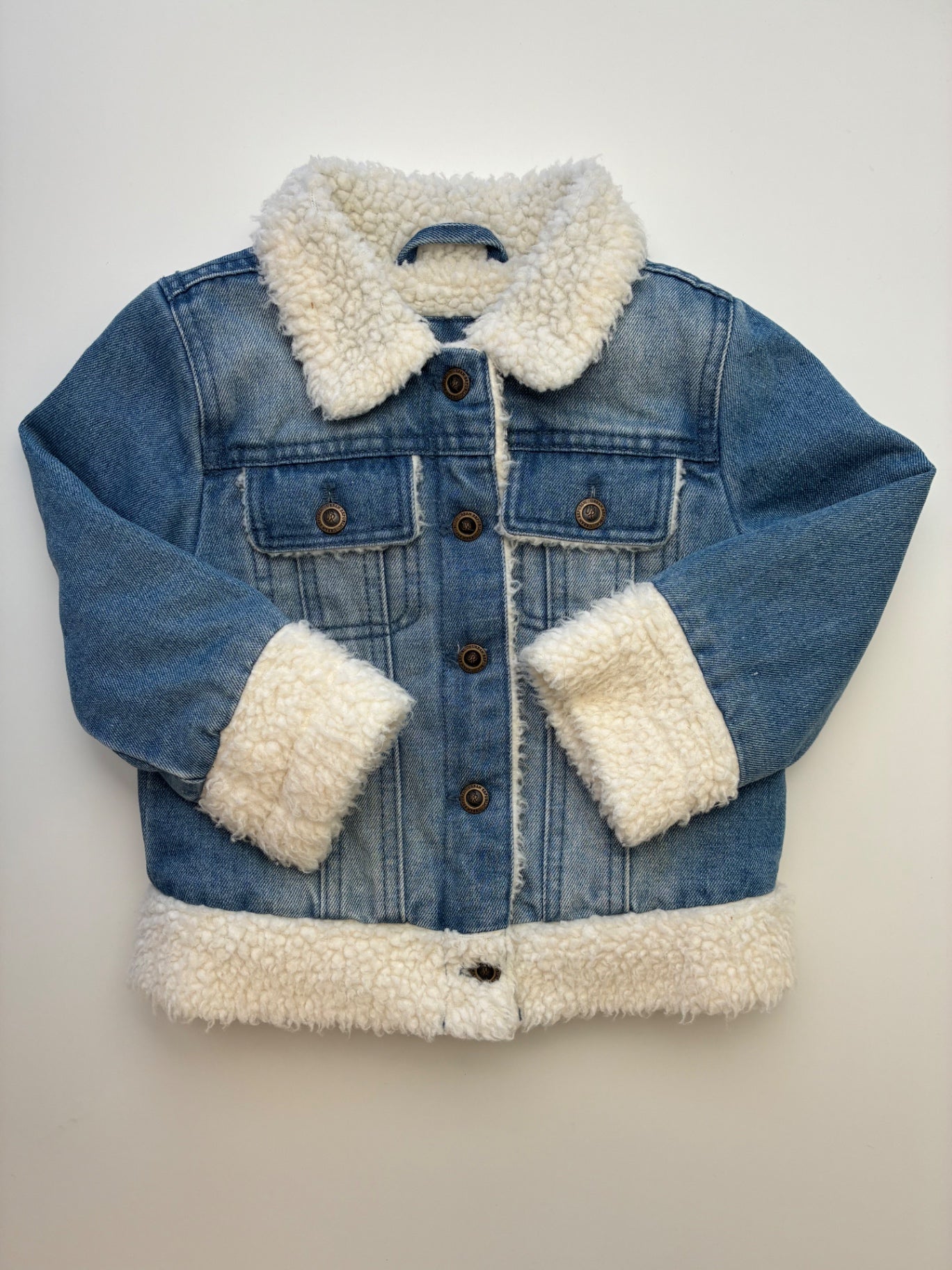 Urban Republic Jacket - Blue Sherpa Lined Denim | size 18 Months