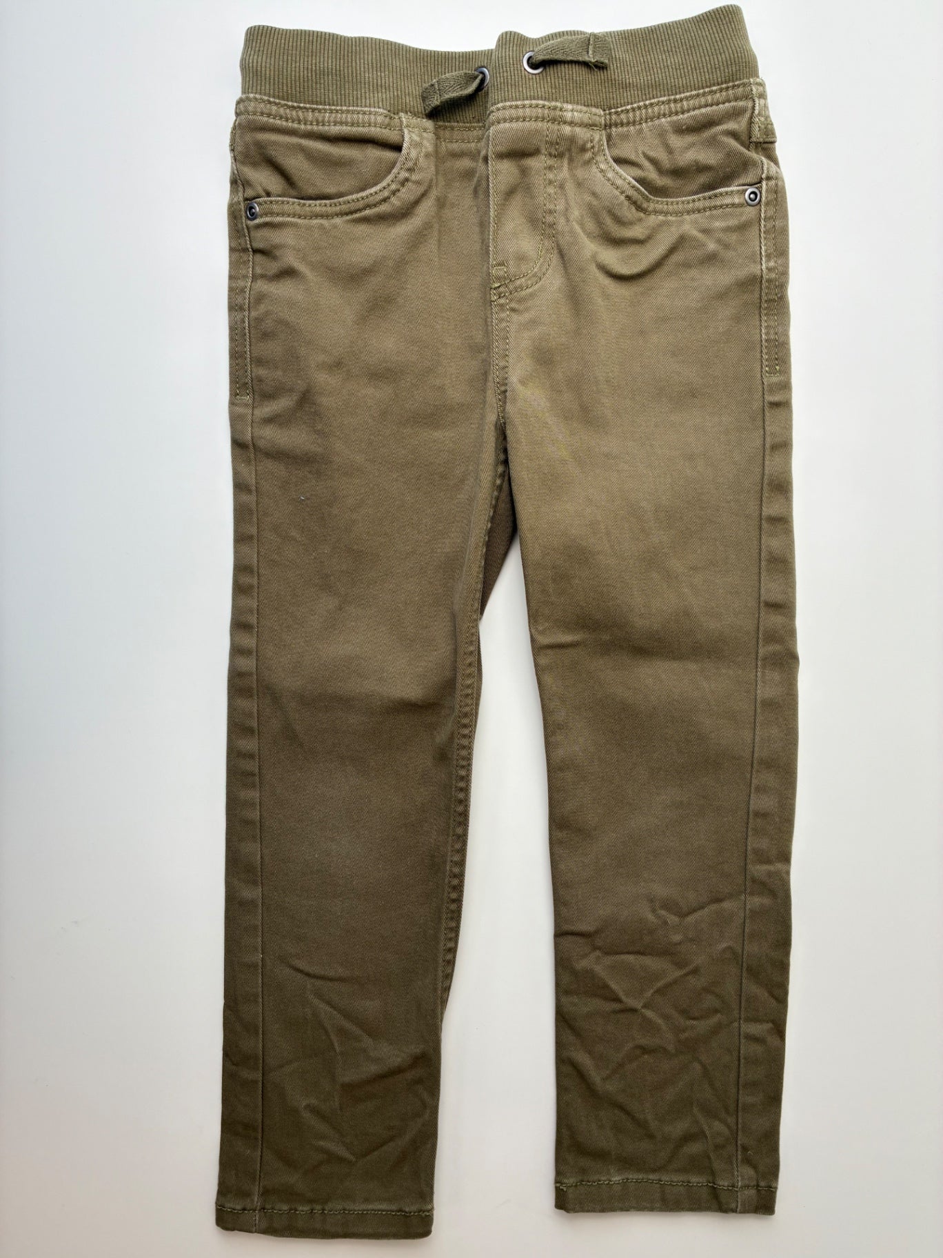 Hanna Andersson Pants - Green Slim Twill Pull-On | size 5T