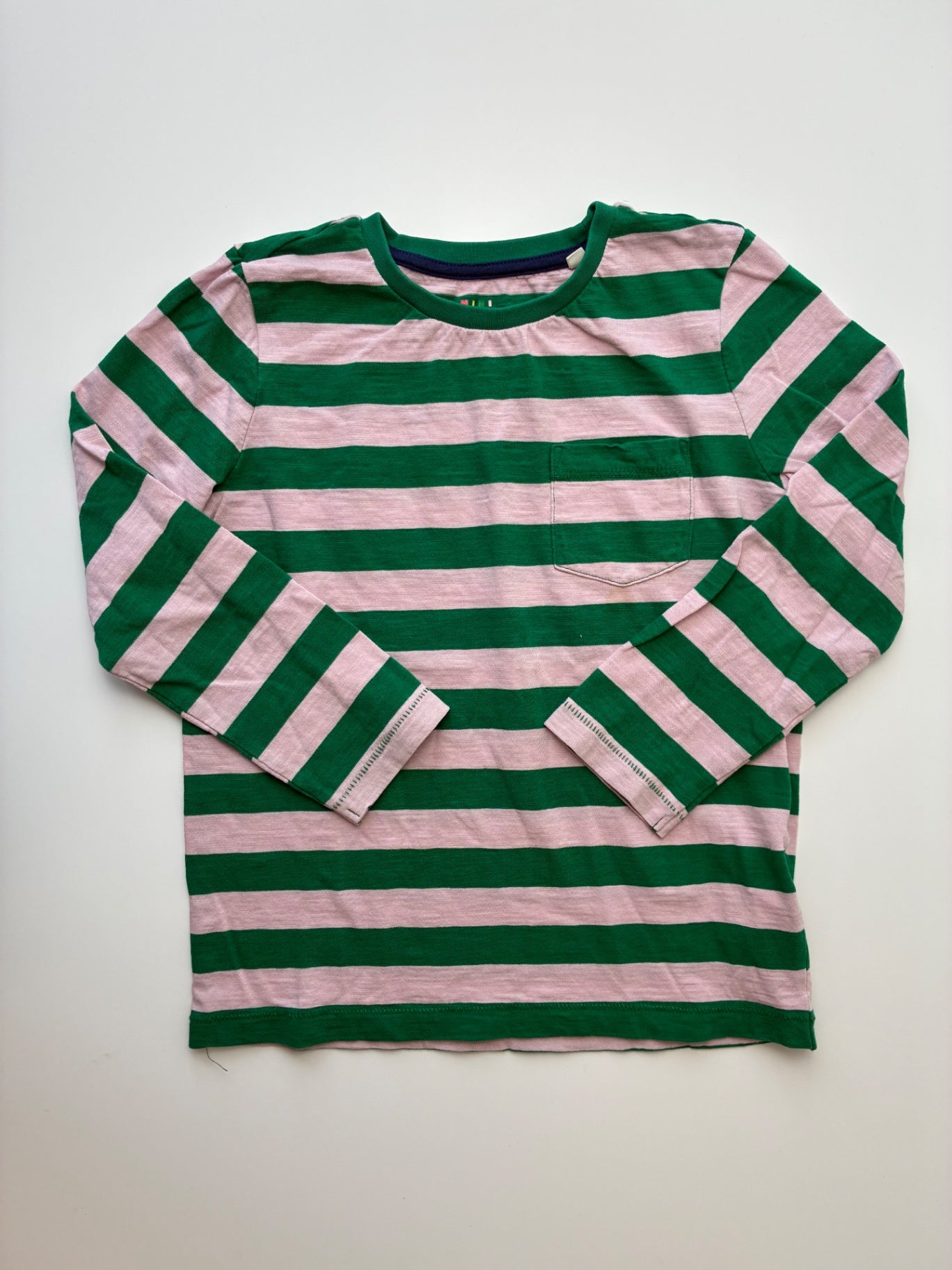 Mini Boden Long Sleeve T-Shirt - Green Striped | size 5T/6
