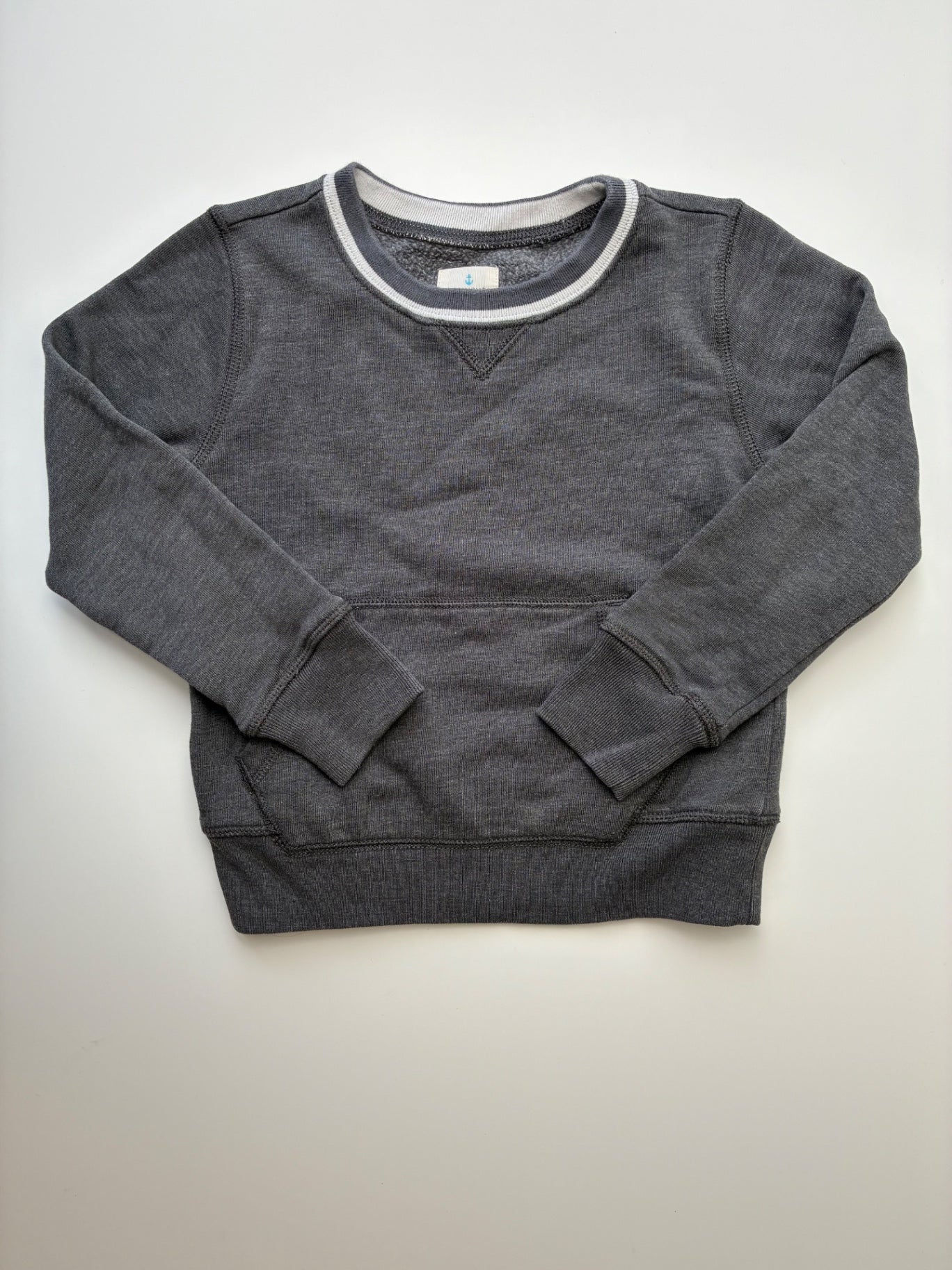 Crewcuts Sweatshirt - Gray Crewneck w/ Pocket | size 4T/5T