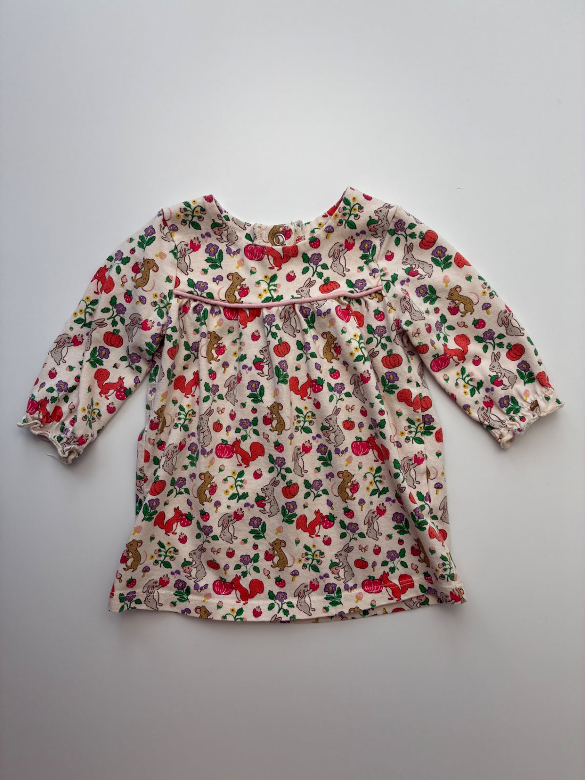 Baby Boden Dress - Multicolor Woodland Creatures | size 0 - 3 Months