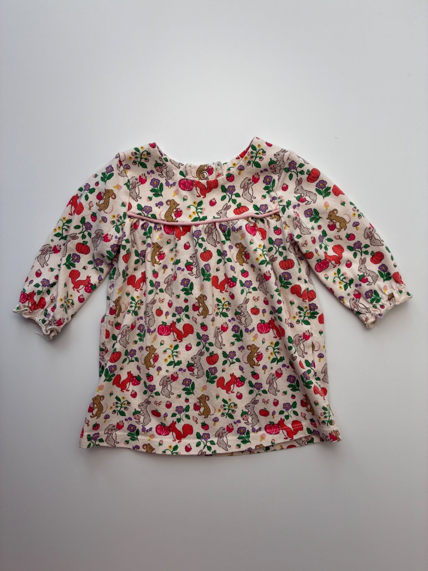 Baby Boden Dress - Multicolor Woodland Creatures | size 0 - 3 Months