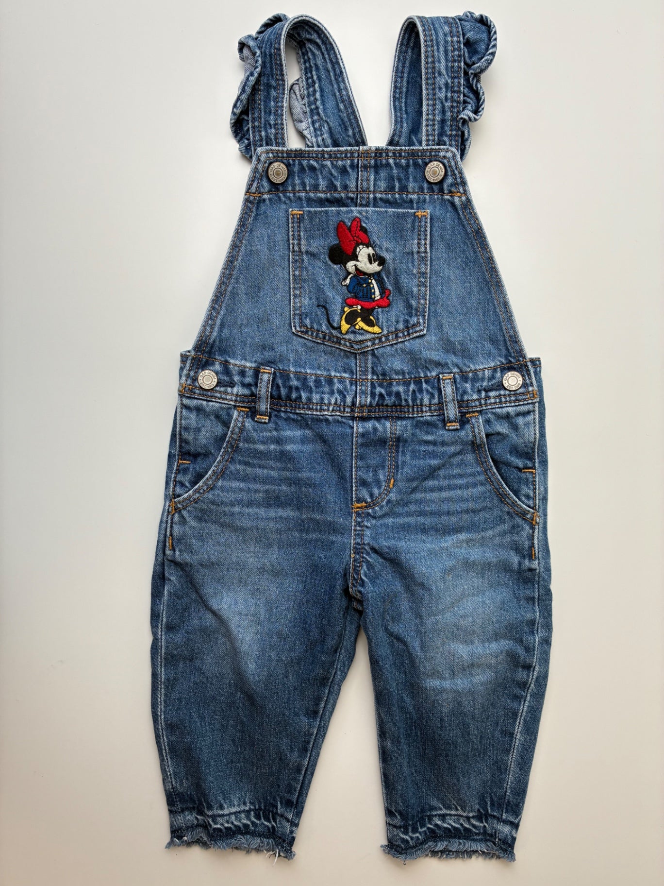 Baby Gap Overalls - Blue Mini Mouse Denim | size 18 - 24 Months