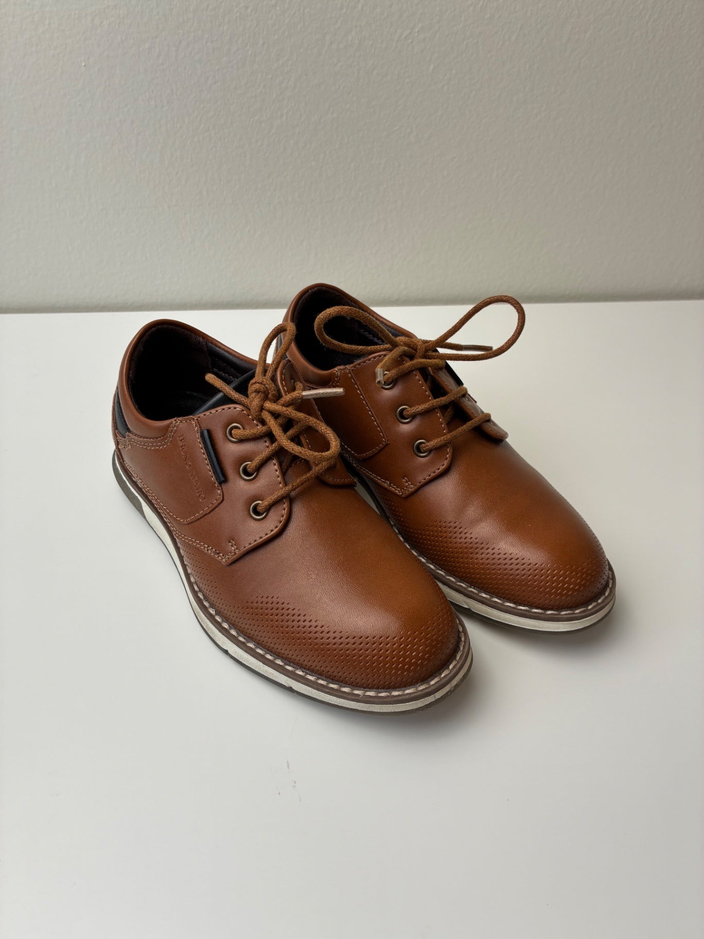Bruno Marc Shoes - Brown Leather Oxford | size Shoe 12