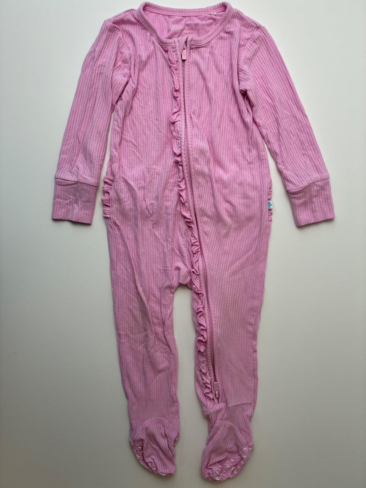 Posh Peanut Onesie - Pink Ruffle Footie | size 18 - 24 Months