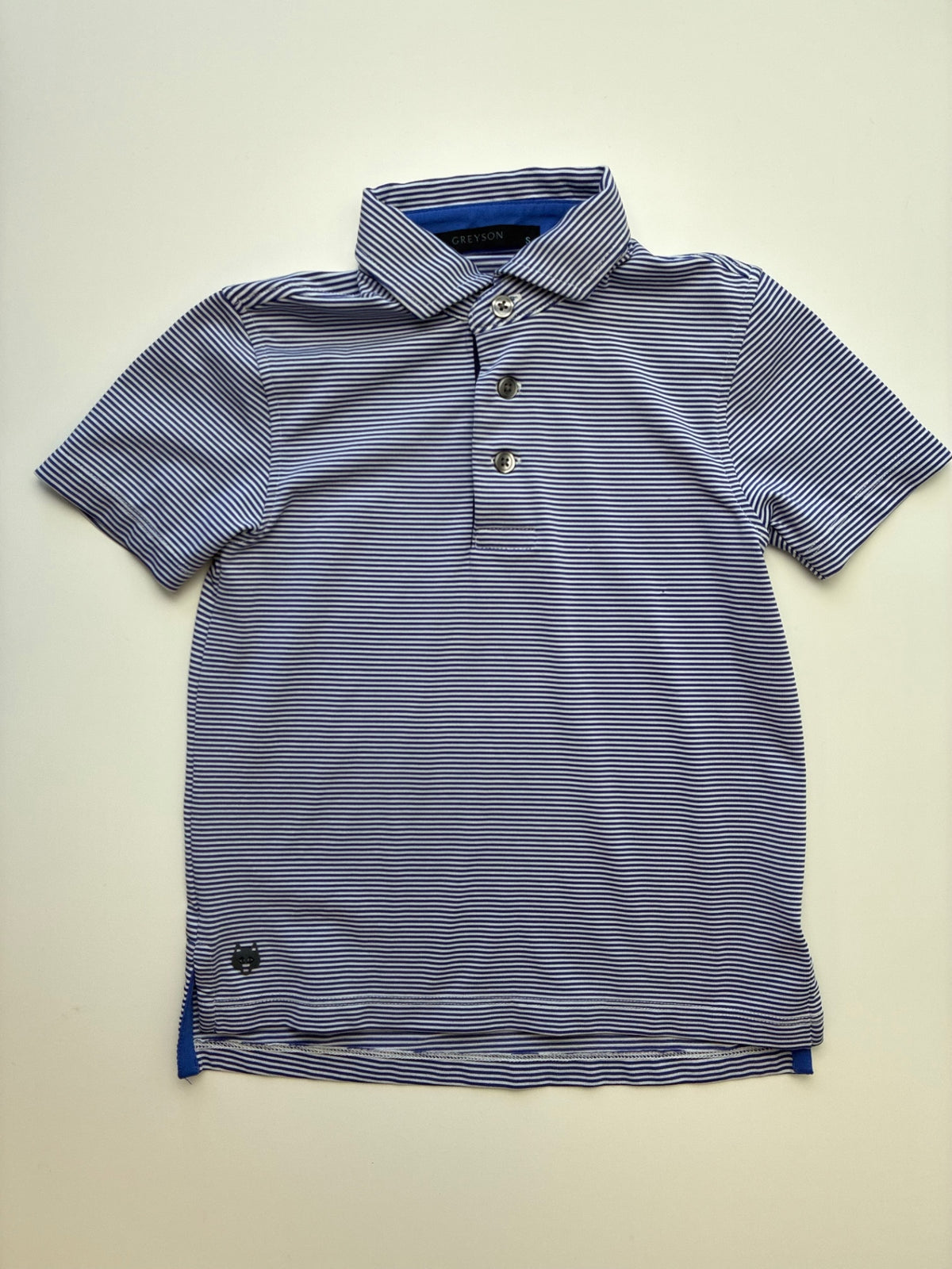 Greyson Shirt - Blue Striped Polo | size 6/7
