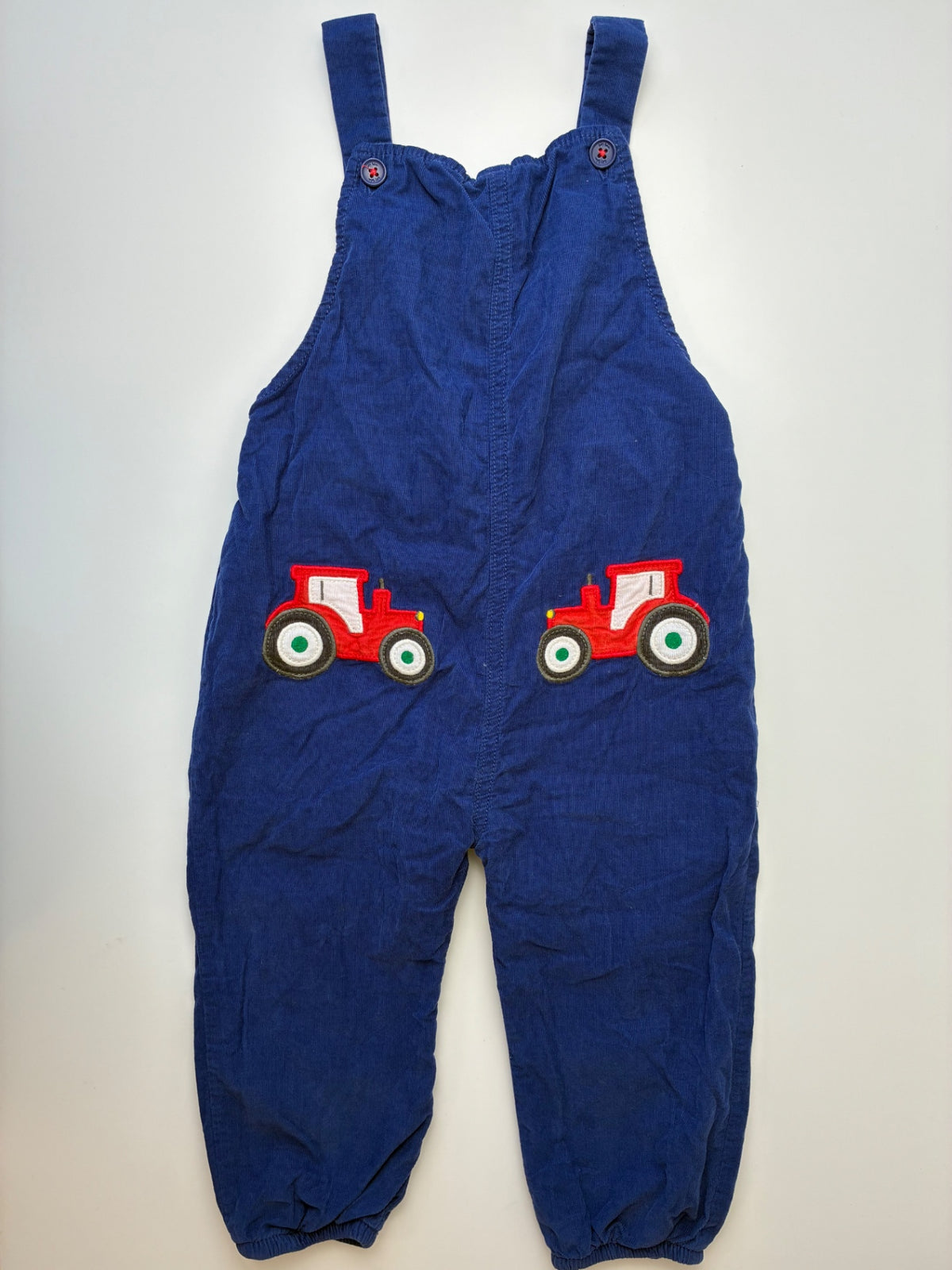 Baby Boden Overalls - Navy Blue Corduroy + Tractors | size 2T/3T