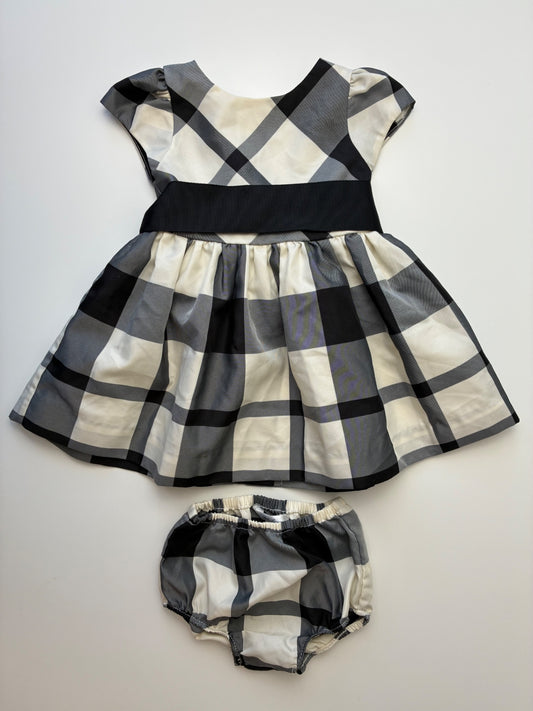 Ralph Lauren Dress - Black Gingham + Bloomers | size 6 Months