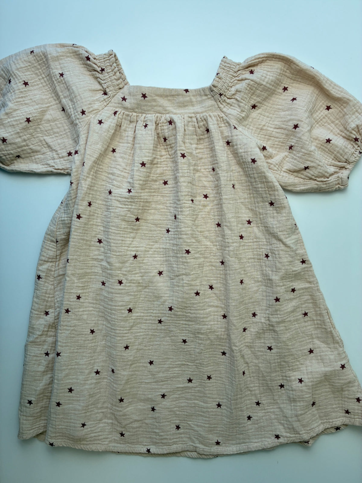 Rylee + Cru Dress - Tan 100% Cotton Stars | size 8/9