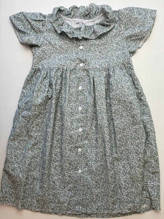 Patachou Dress - Green 100% Cotton Floral | size 8
