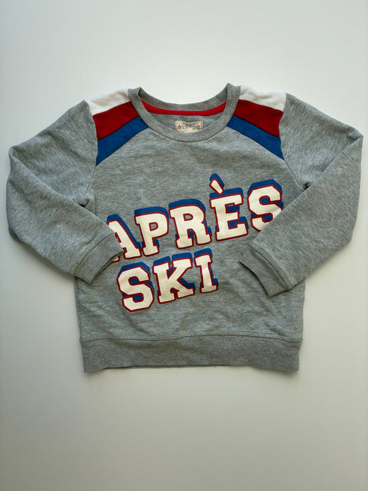 EGG New York Sweatshirt - Gray 'Aprés Ski' Crewneck | size 5T