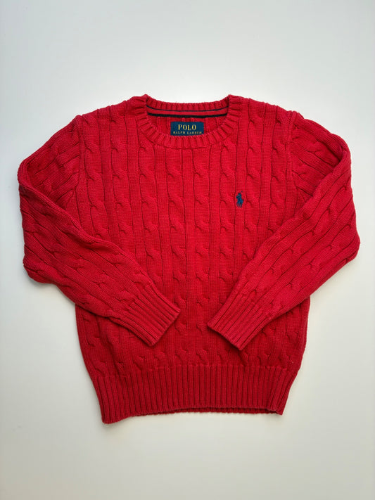 Polo Ralph Lauren Sweater - Red 100% Cotton Cable Knit | size 5T