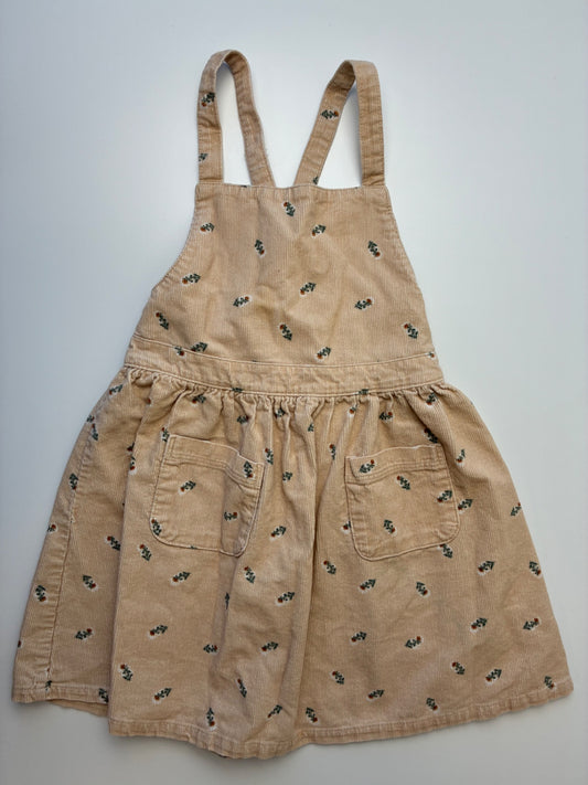 Old Navy Dress - Tan Floral Apron Dress | size 4T