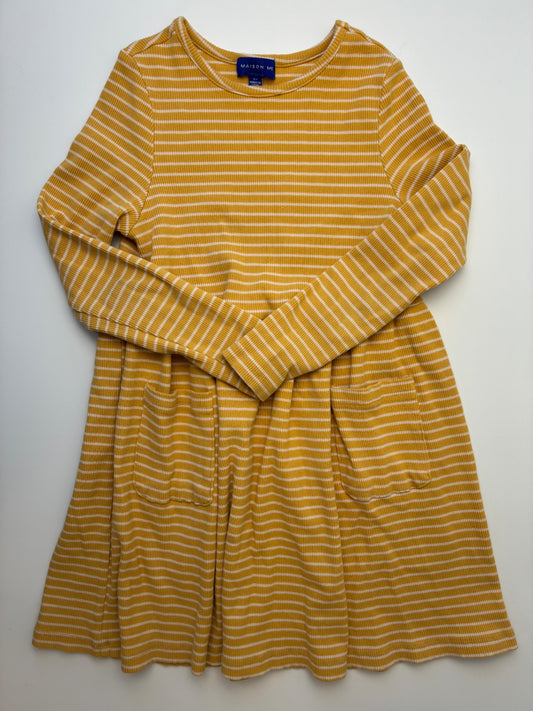 Maison Me Dress - Yellow Ribbed Stripe | size 6