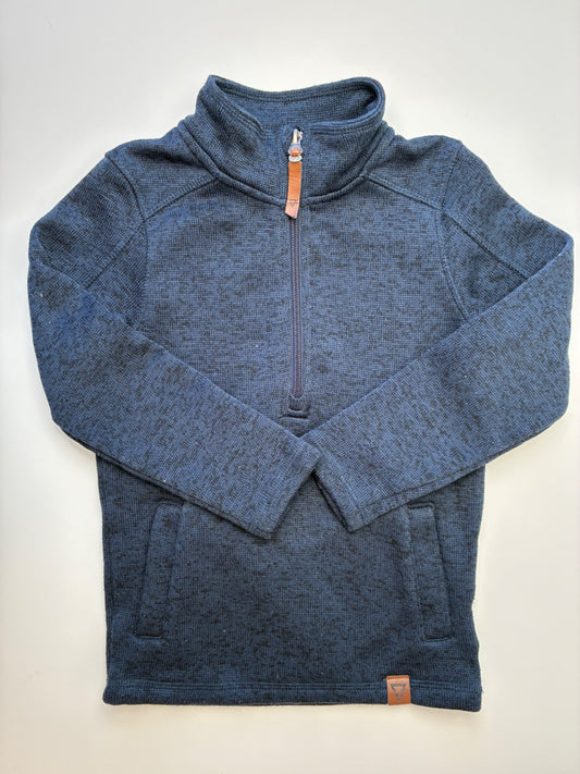 LIV Outdoor Sweatshirt - Navy Blue Heathered Knit 1/4 Zip | size 5T/6