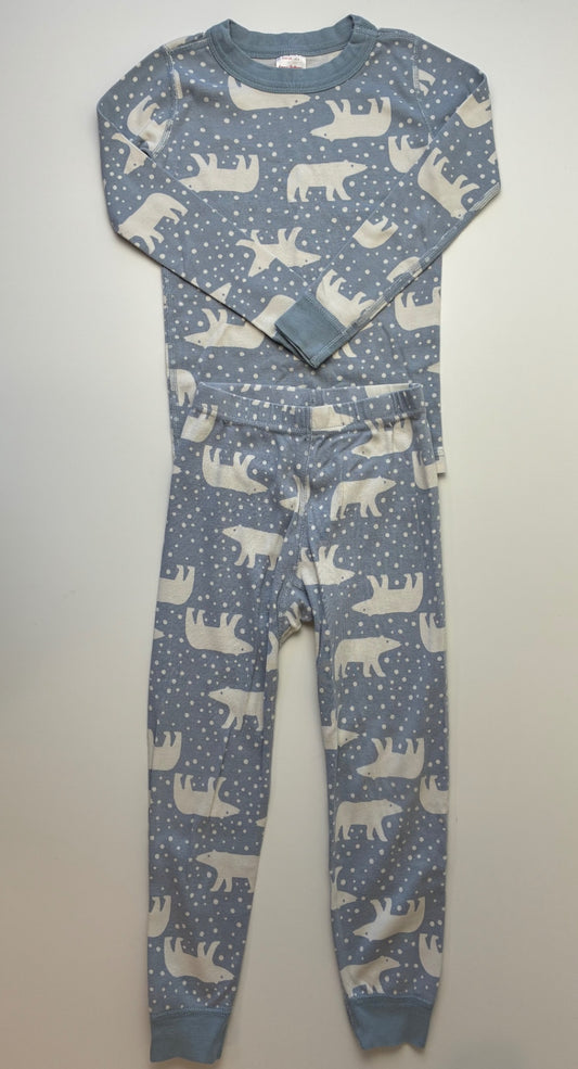 Hanna Andersson 2 Piece Ensemble - Blue Polar Bear Long Pajamas | size 5T
