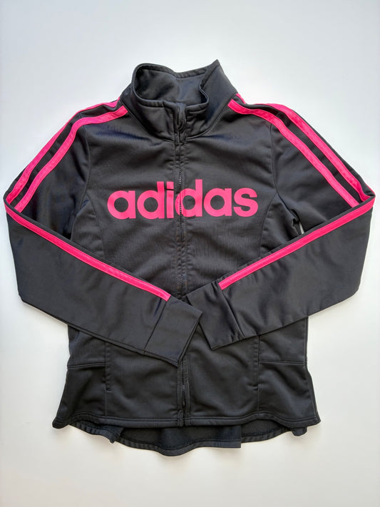 Adidas Sweatshirt - Black Peplum Zip Up | size 6