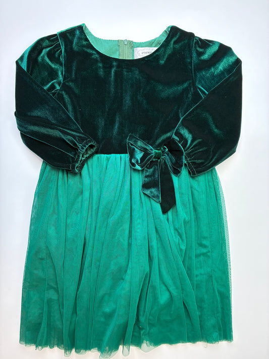 Popatu Dress - Green Green Velvet + Tulle | size 6