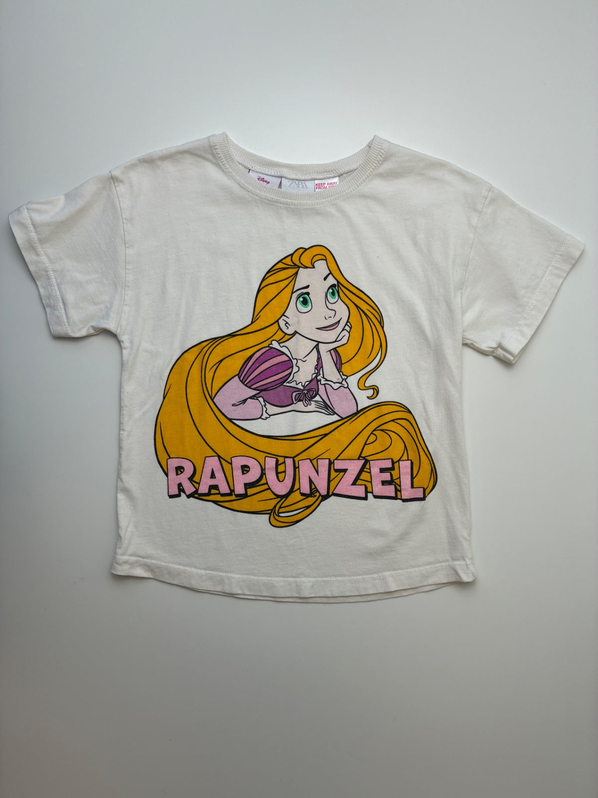 Zara T-Shirt - White Rapunzel | size 5T/6