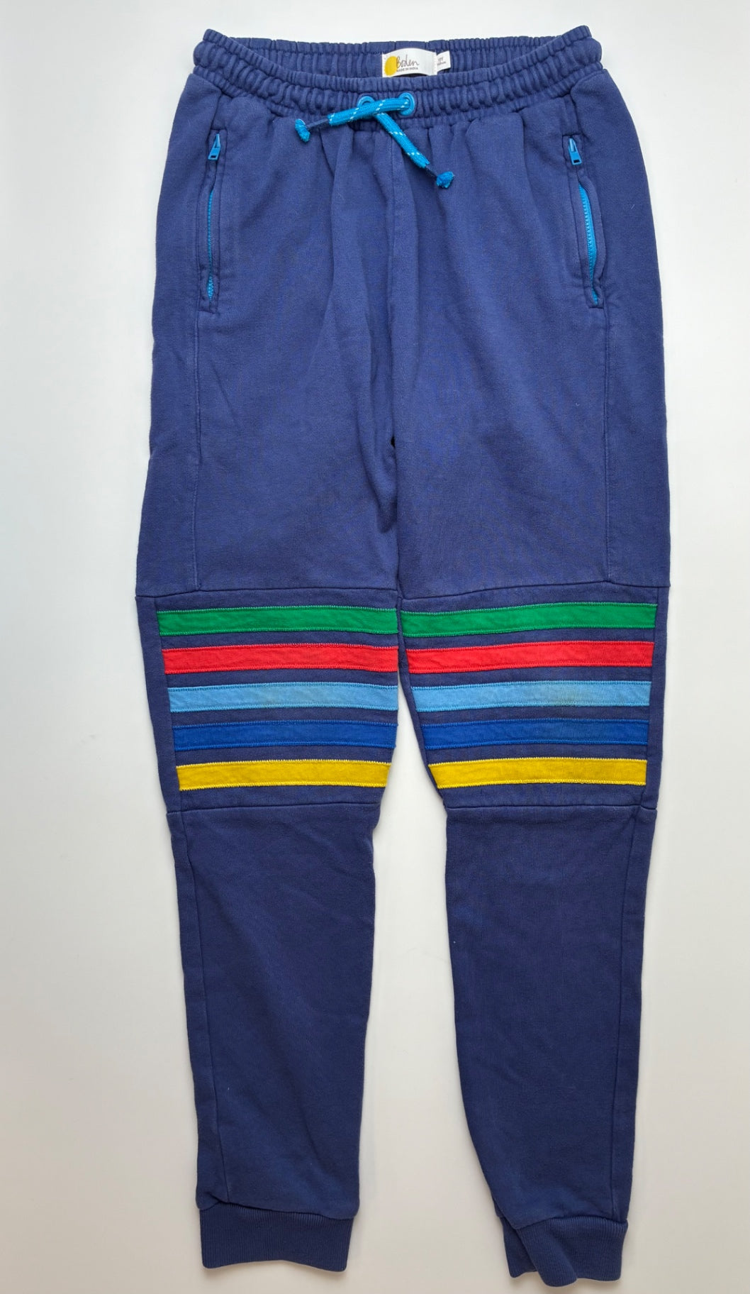 Boden Sweatpants - Navy Blue Stripe Joggers | size 11