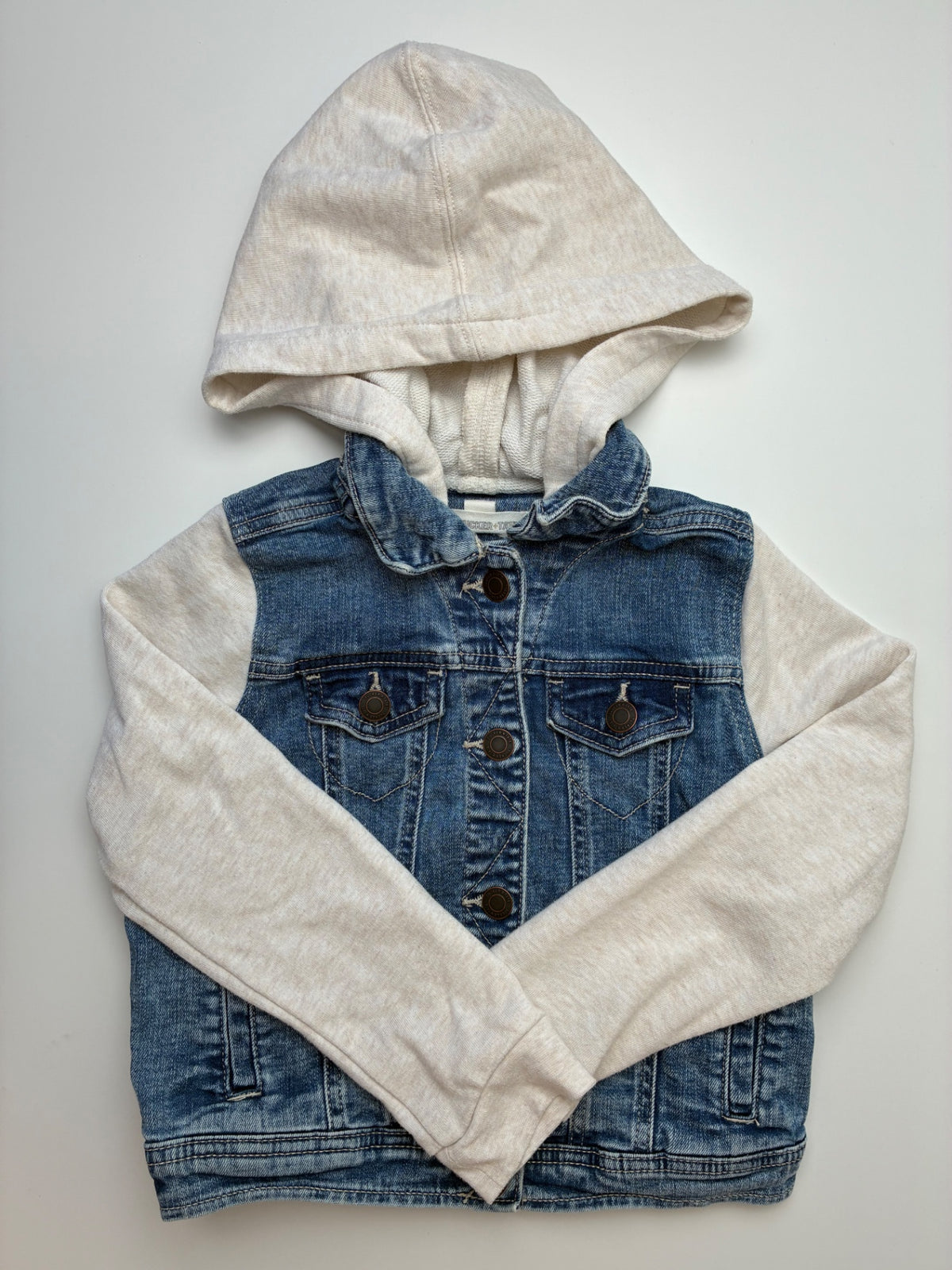 Tucker + Tate Jacket - Blue Denim + Heart Graphic | size 7