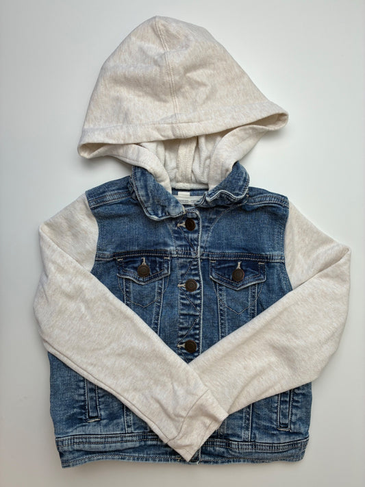 Tucker + Tate Jacket - Blue Denim + Heart Graphic | size 7