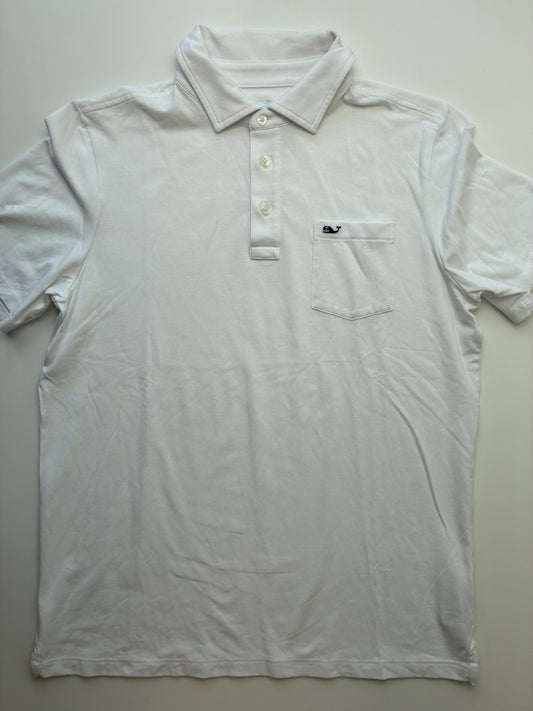 Vineyard Vines Shirt - White Edgartown Polo | size 18