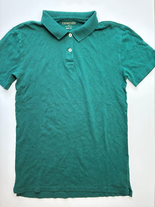 Crewcuts Shirt - Green Piqué Polo | size 16