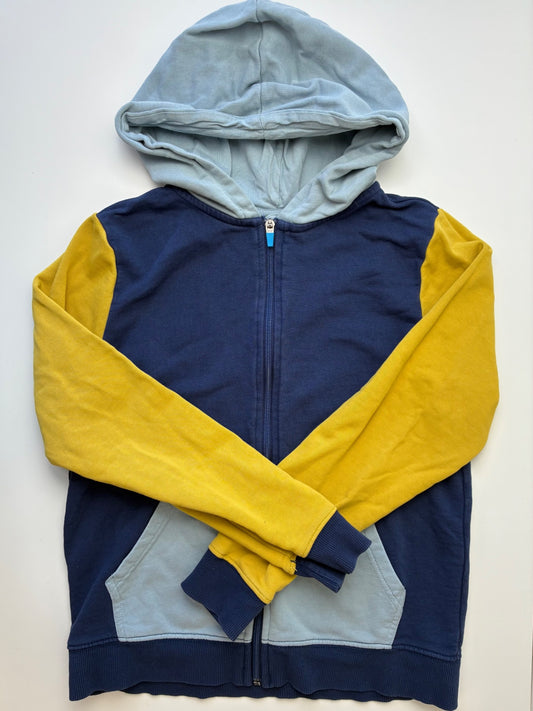 Hanna Andersson 2 Piece Ensemble - Blue Color Block Zip Up Hoodie + Joggers | size 12