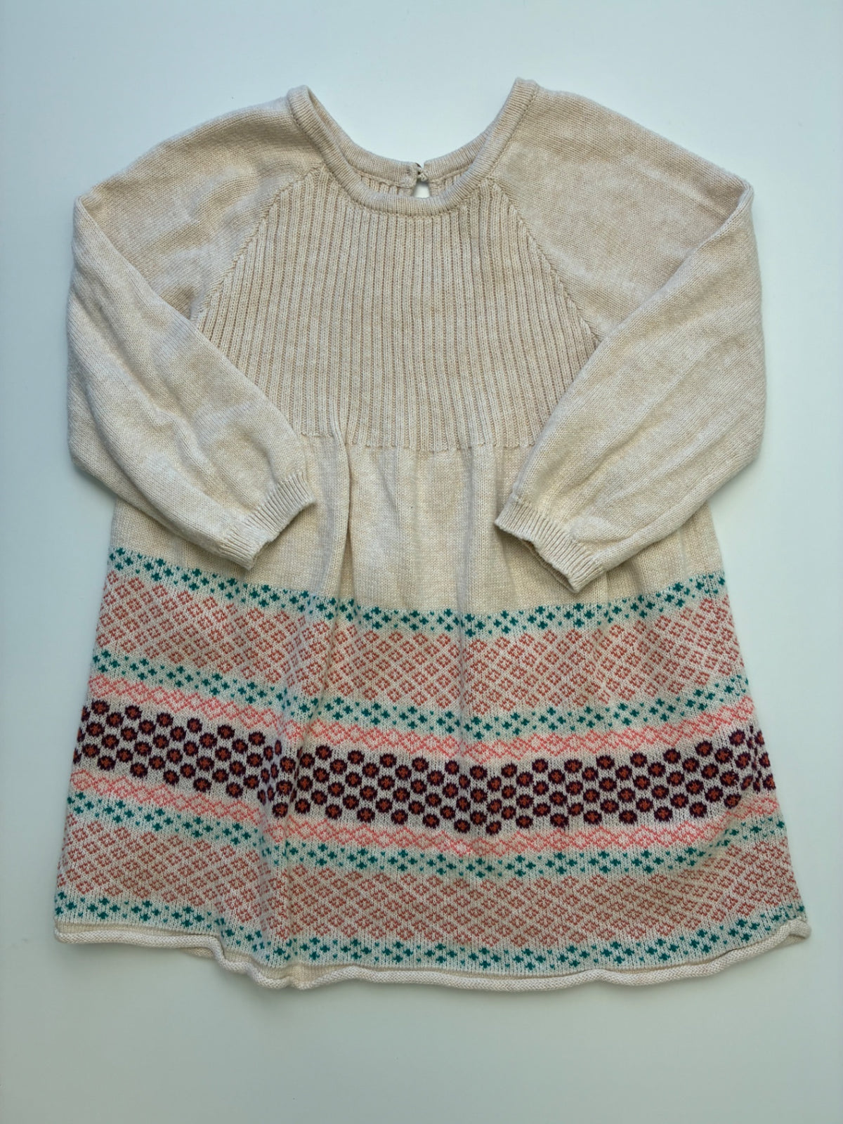 Tea Dress - Tan 100% Cotton Knit | size 3T