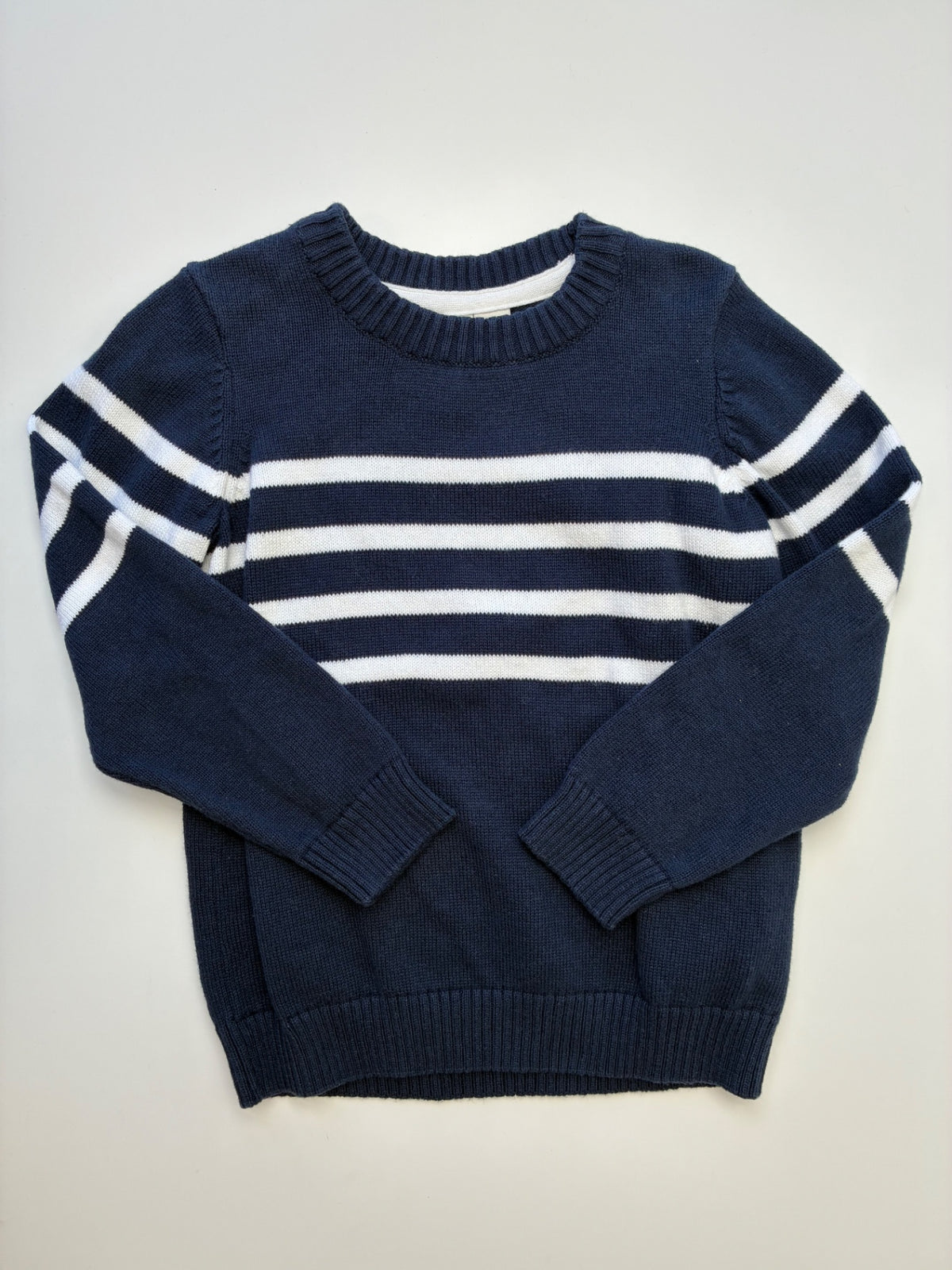 Janie and Jack Sweater - Navy Blue 100% Cotton Striped | size 3T